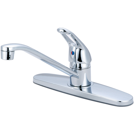 OLYMPIA FAUCETS Single Handle Kitchen Faucet, NPSM, Standard, Polished Chrome, Weight: 2.9 K-4170